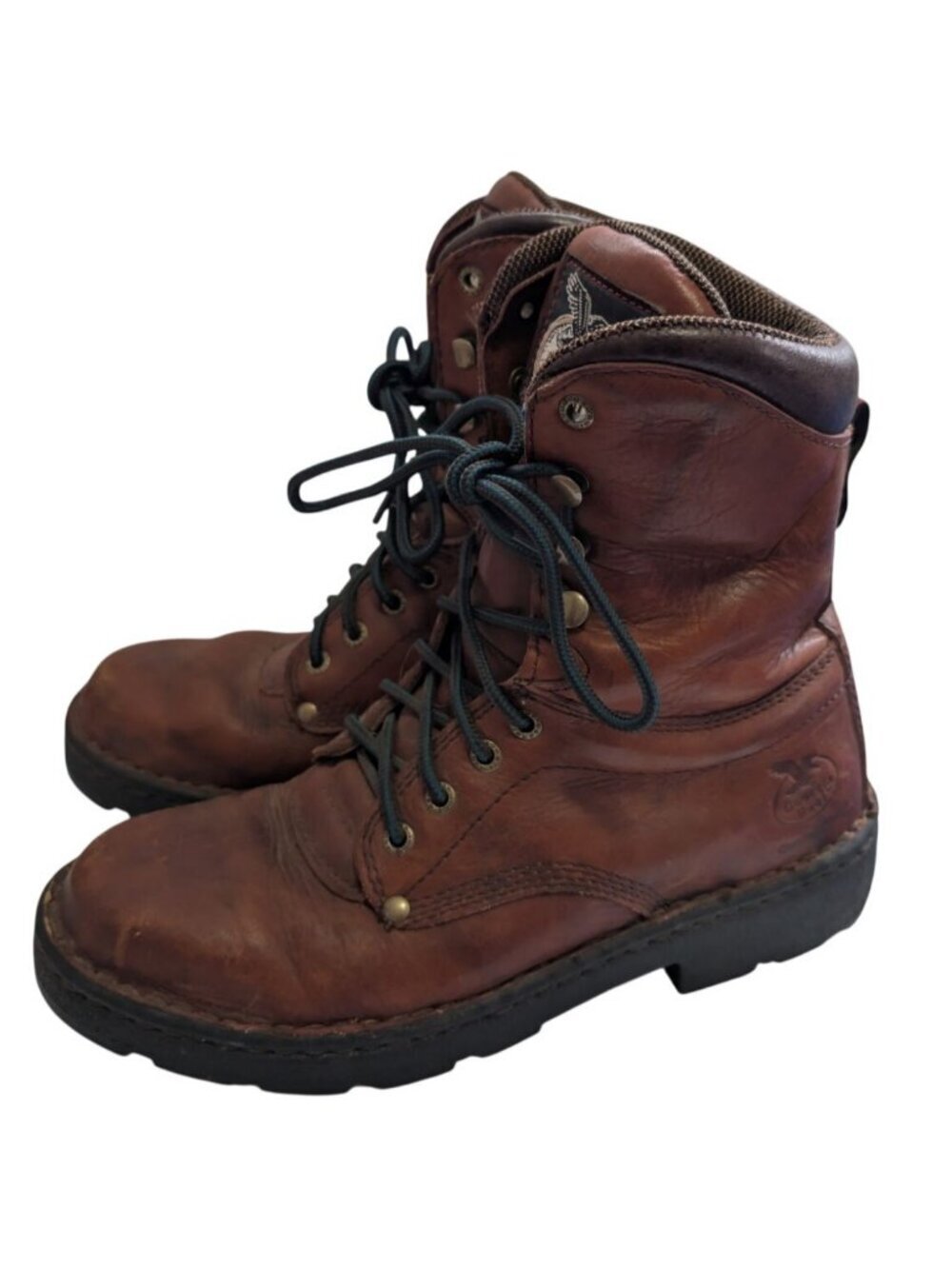 Georgia Boot Mens 8 M Eagle Light Work Boots G8083 Russet Wildwood Leather